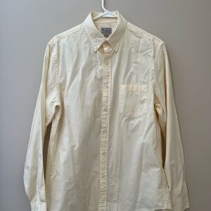 J. Crew Men's Light Yellow Micro-Check Button-Down Shirt